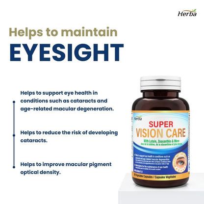 Vision Care Eye Vitamins with Lutein and Zeaxanthin Supplement – 60 Capsules
