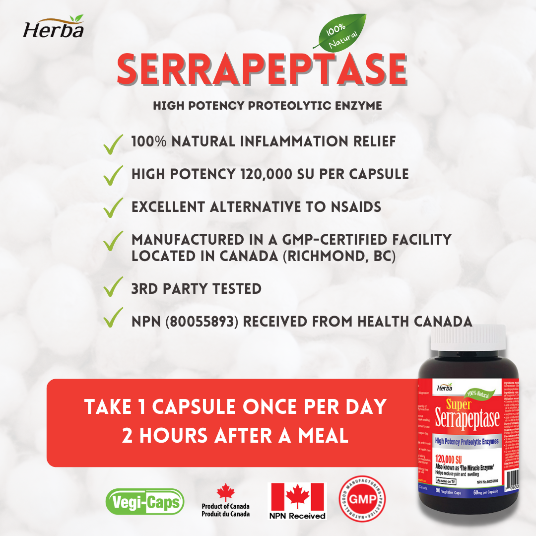 buy serrapeptase supplement made in Canada